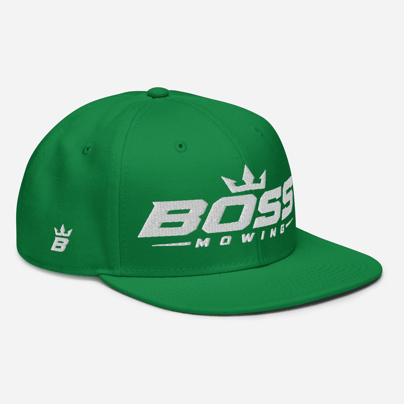 Boss Mowing snapback hat in kelly green